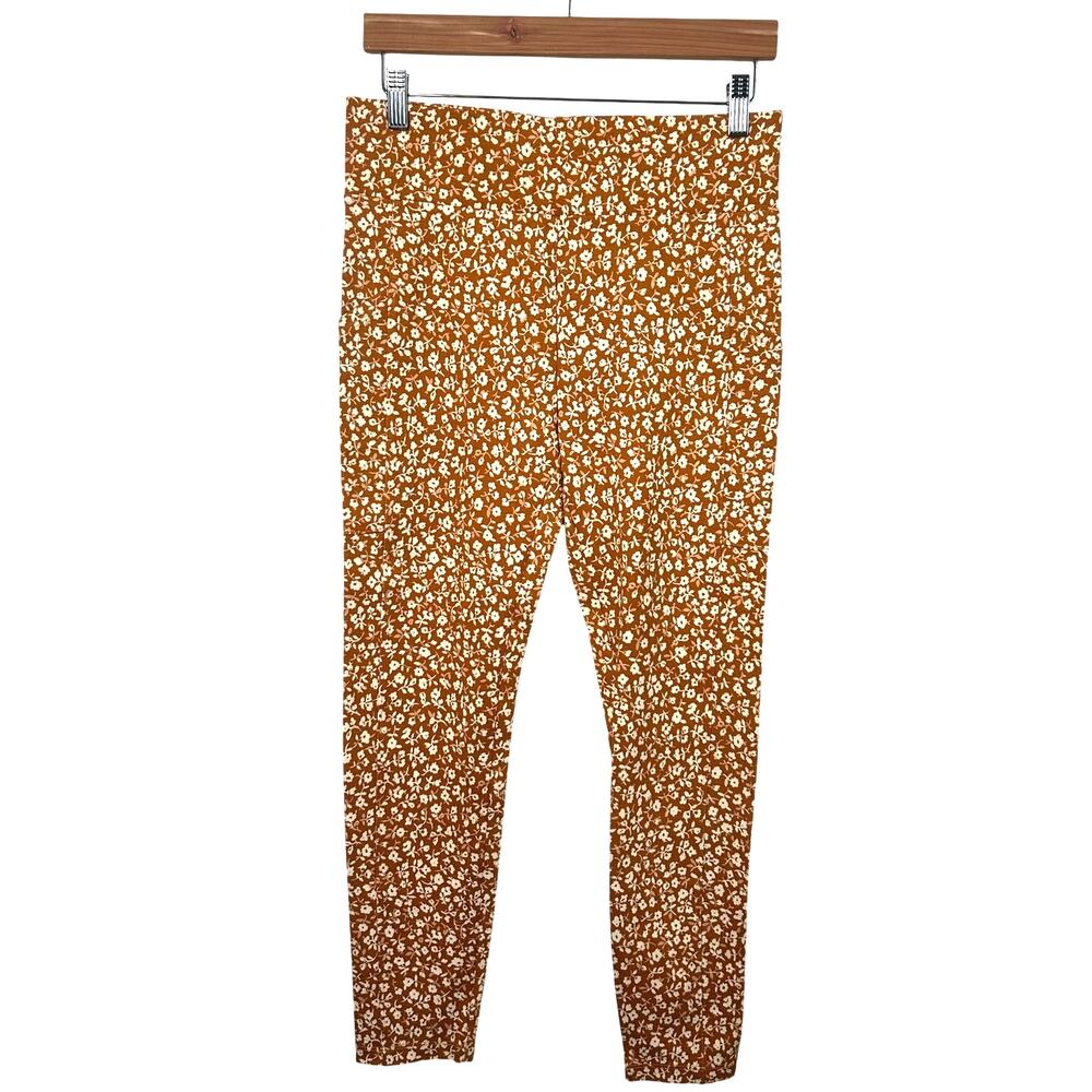 New Lou and Grey LOFT Ponte Pocket Legging Copper Autumn High Rise Size M Floral